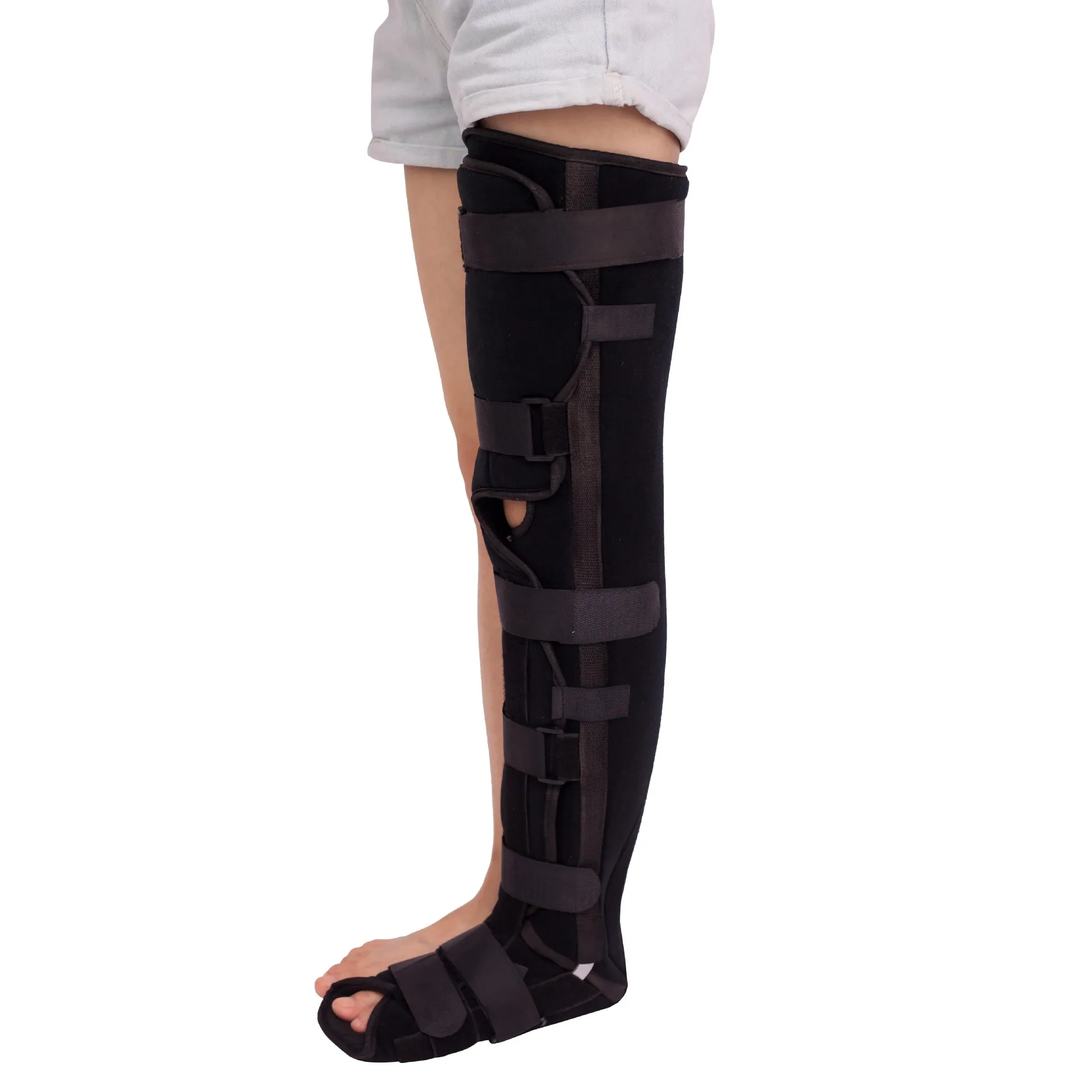 Comfortable Adjustable Leg Knee Stabilizer Support Guard Orthosis Knee Immobilizer Brace for Adult