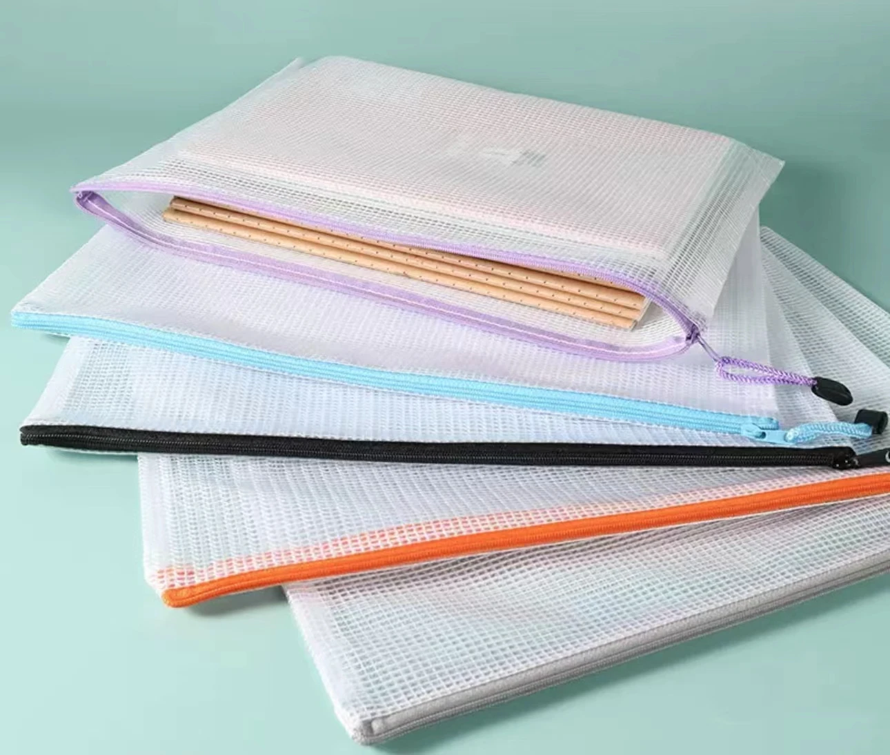 Custom logo promotional waterproof polyester document pouch bag A4 size  with your logo