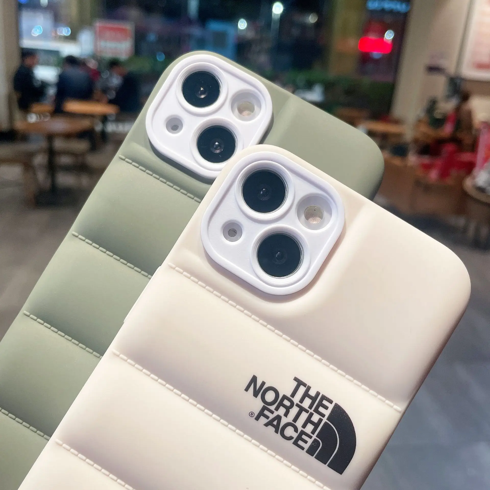 Ins Style North Face Puffier хлопковая куртка ТПУ чехол для сотового телефона iPhone 14 13 12 11 PROMAX X XS XSMAX XR 7P