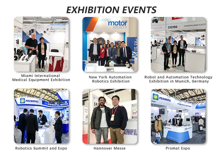 customizable  NEMA8 NEMA10 NEMA11 NEMA14 NEMA16 NEMA17 NEMA23 NEMA24 NEMA34 NEMA42 hybrid stepper motor exhibition