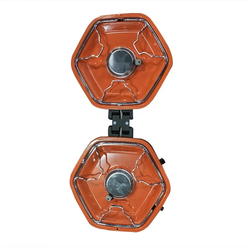 Outdoor Double Burner Camping Stove System Compact Backpacking Cooking Ware Folding Gas Stove