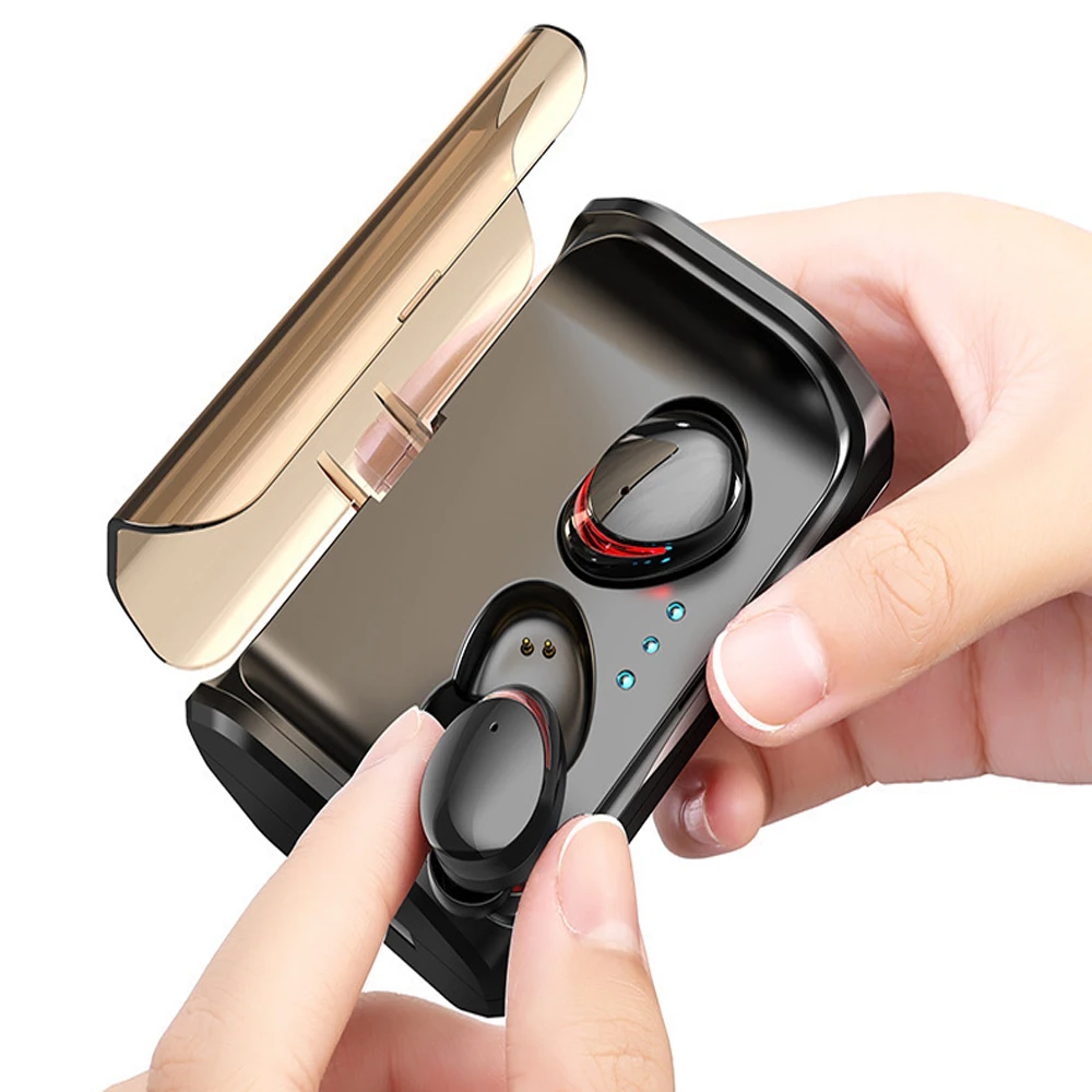 Earbuds BT 5.0 TWS Mini Headphones Driving Sports in-Ear Wireless Hi-Fi Stereo Waterproof Earphones Headsets Earbuds
