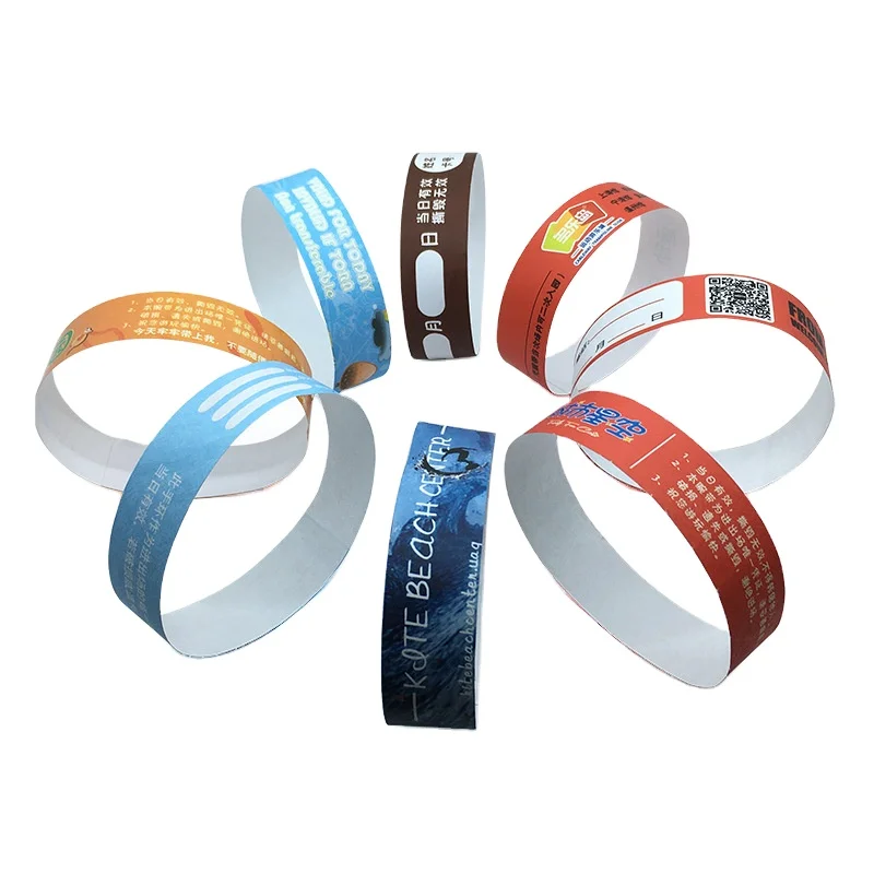 Custom Logo Cheap Tyvek Paper Wristbands Bracelet Custom Size Tyvek Paper Wristband For Events & Party Supplies