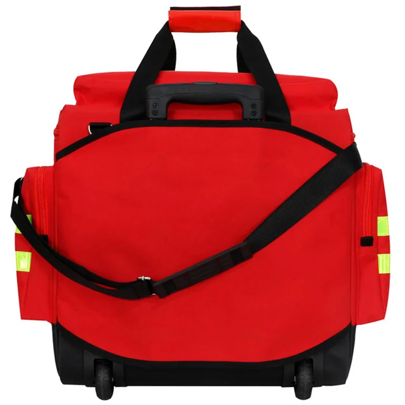 Emergency Survival Suitcase Medical PVC Storage Bag Luggage First Aid Backpack Trolley Bag