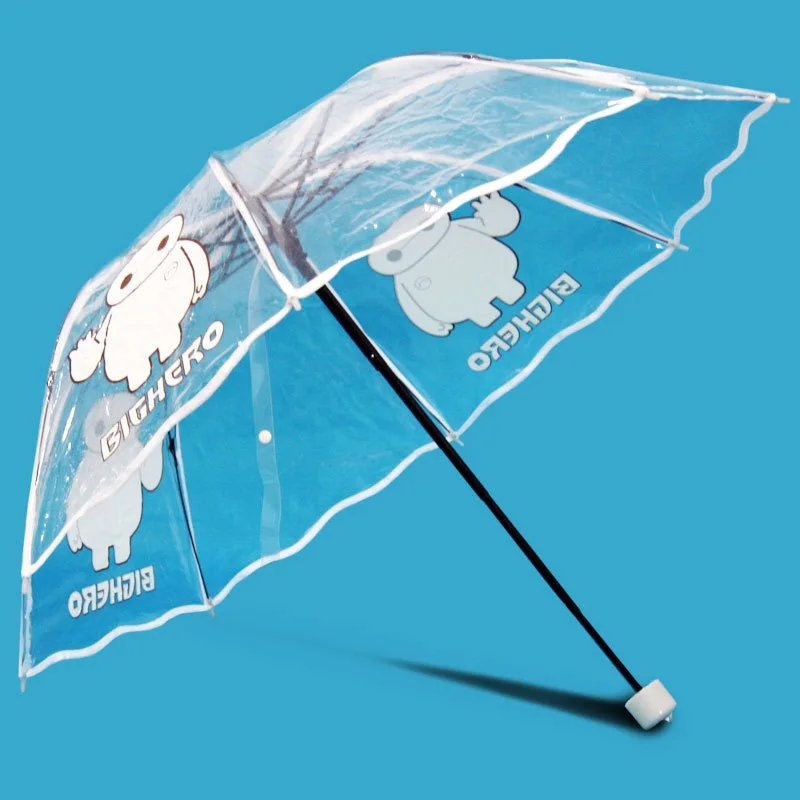 Apollo white printing series transparent three fold umbrella clear flower pattern umbrella waterproof country umbrella