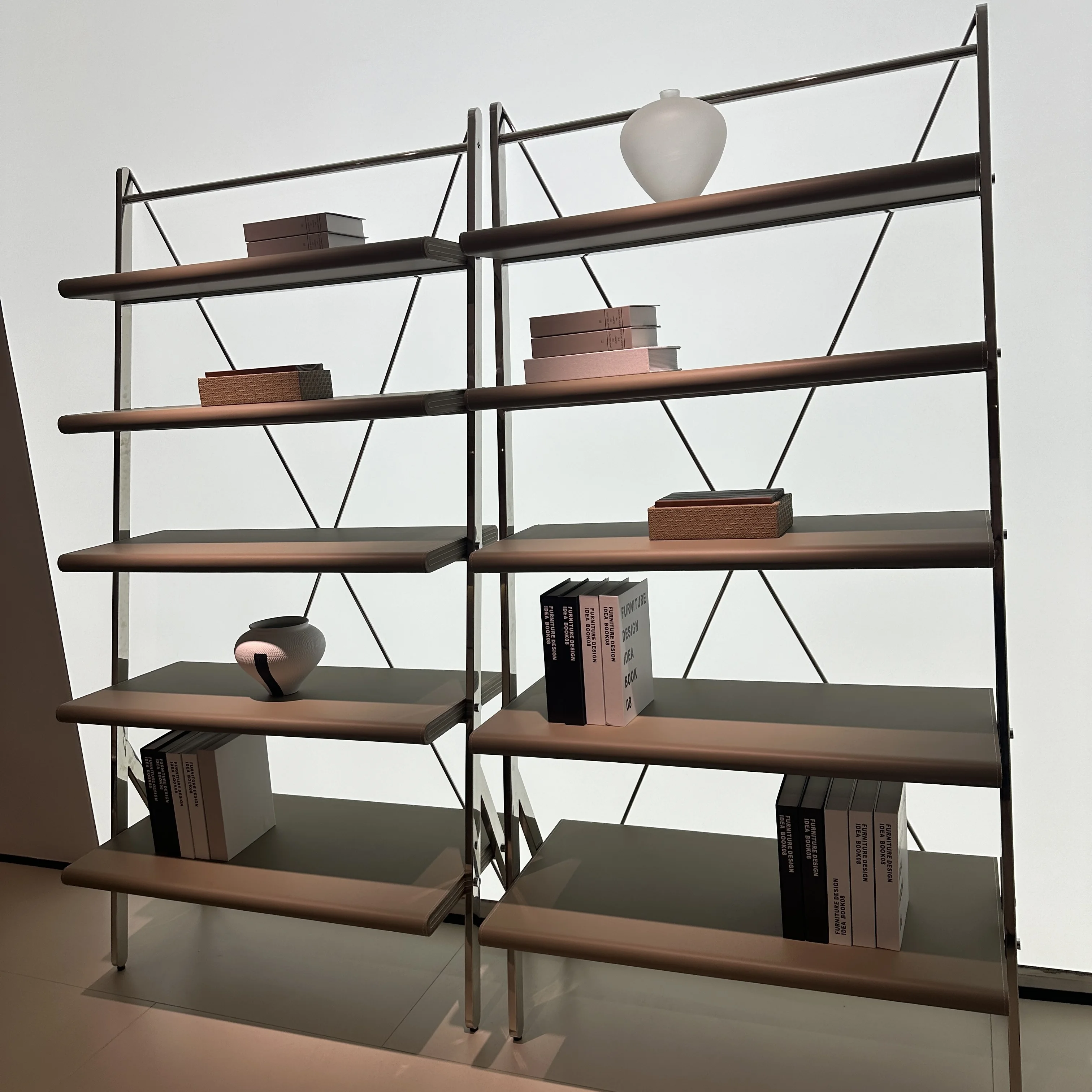 Hot selling home office furniture sets storage cabinet design Italian modern book rack shelf