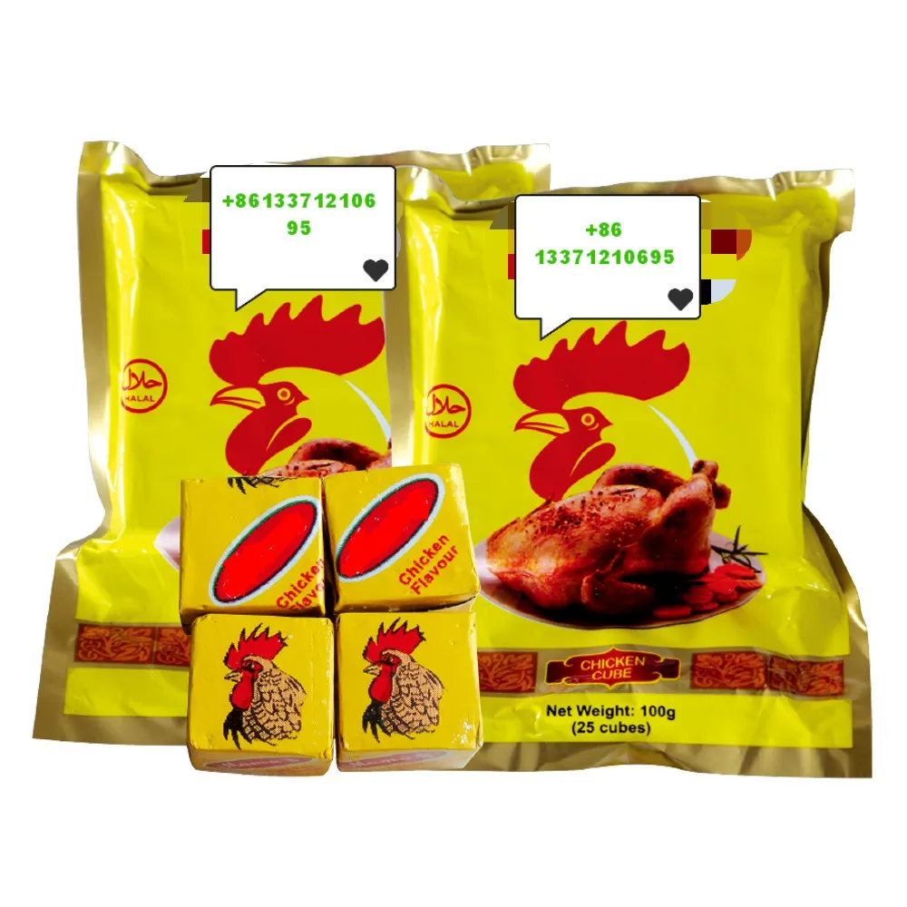 Top quality 4g&10g halal bouillon cubes African seasoning cube