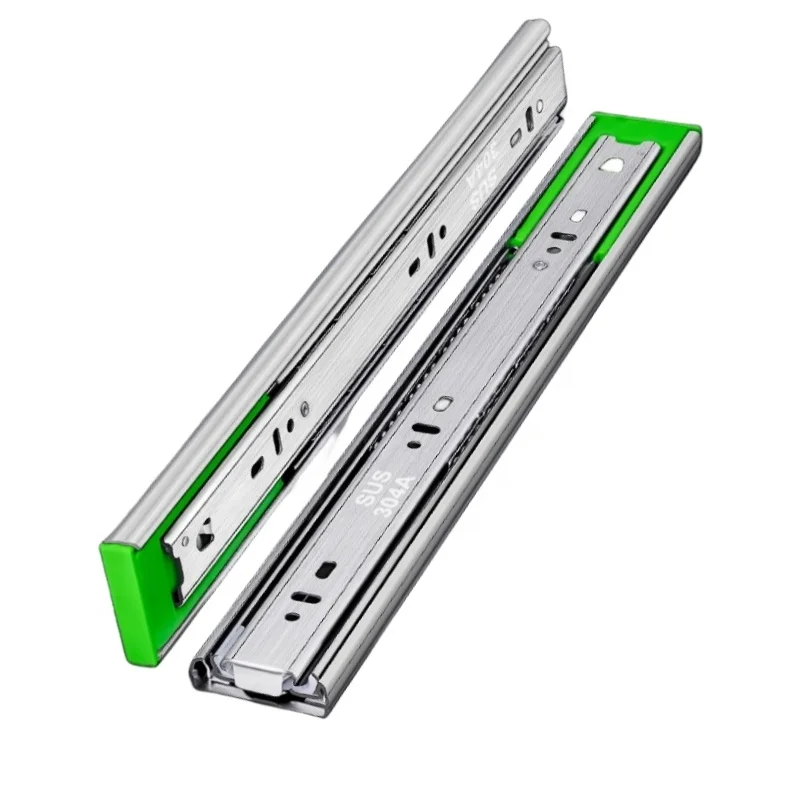 Drawer Slides Mount Rails, Heavy Duty Full Extension Steel Track, Soft-Close Guide Glides Cabinet Runners with Ball Bearing