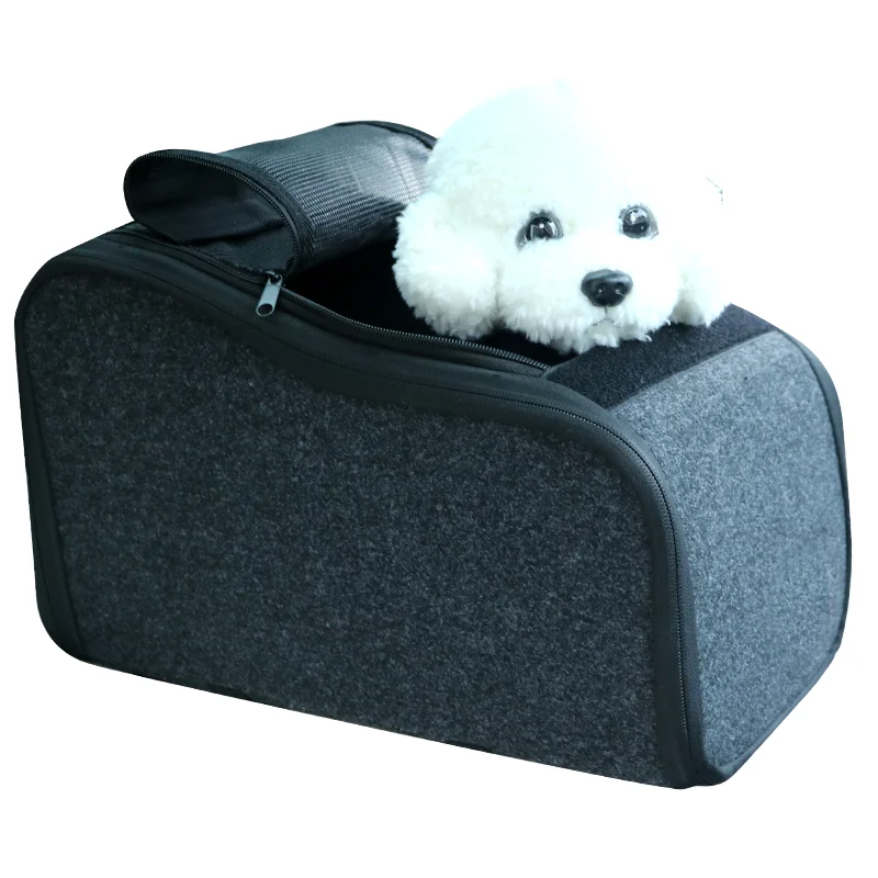 Pet Bed for Car Travel Small Dog Cat Booster Seat ON Car Car Center Console Puppy Booster Armrest Pet Carrier Bed for Small Pets