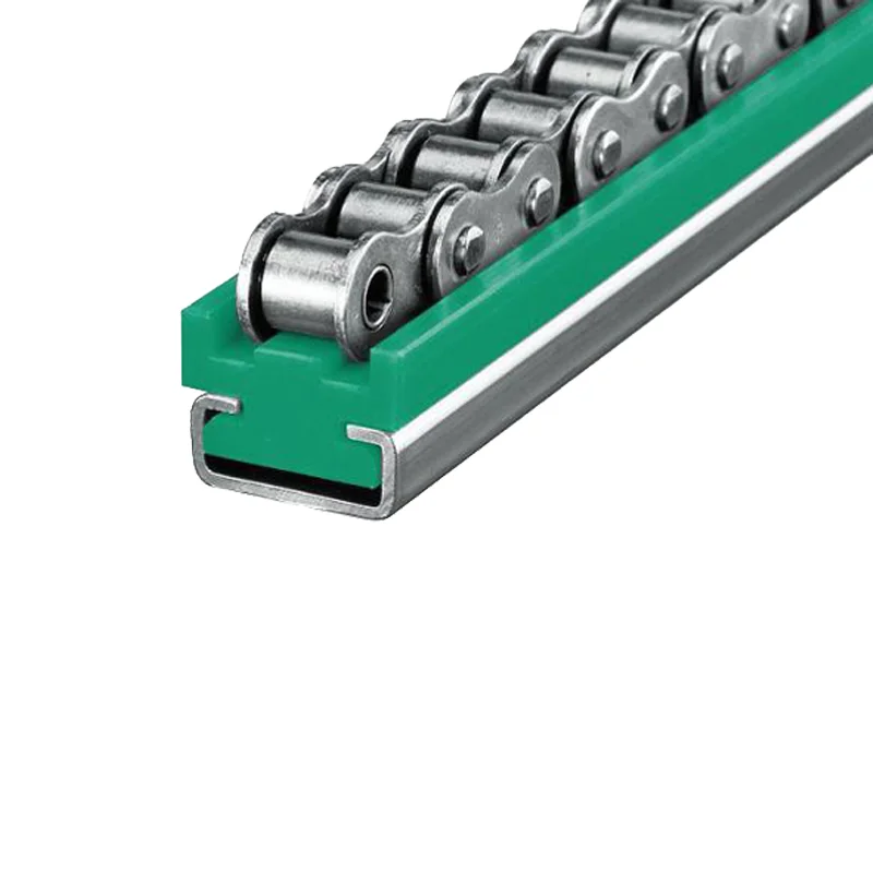 Custom CNC Linear Plastic Sliding Guide Rail / UHMWPE Sliding Conveyor Rails Chain Roller Guide