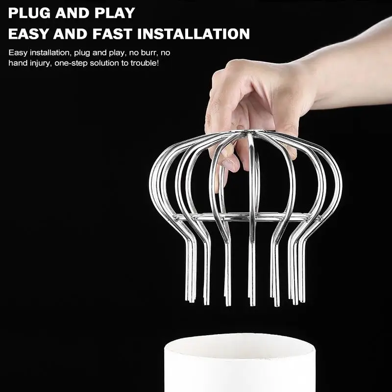 Stainless Steel Rain Water Bucket Gutter Floor Drain Downspouts Filter Net Cover for Home Garden Use