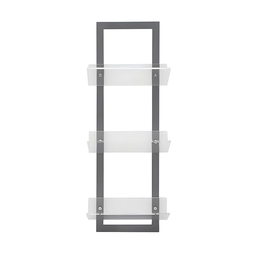Custom 3 tier european steel wall bookcases decorative ladder modern book shelf luxury clear acrylic display shelf
