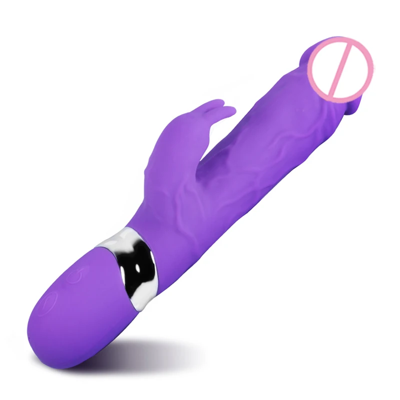 Amazon hot sex toys 7 frequency vibrating huge g-spot rabbit vibrator dildo for women