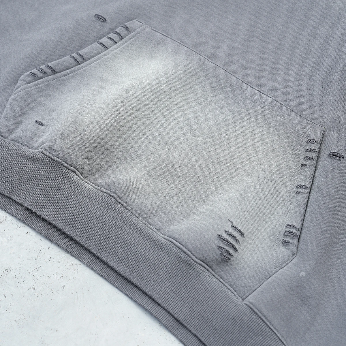 Cropped Heavyweight autumn cotton 400 gsm essentials oversized custom logo men hoodie high quality distressed acid wash hoodies