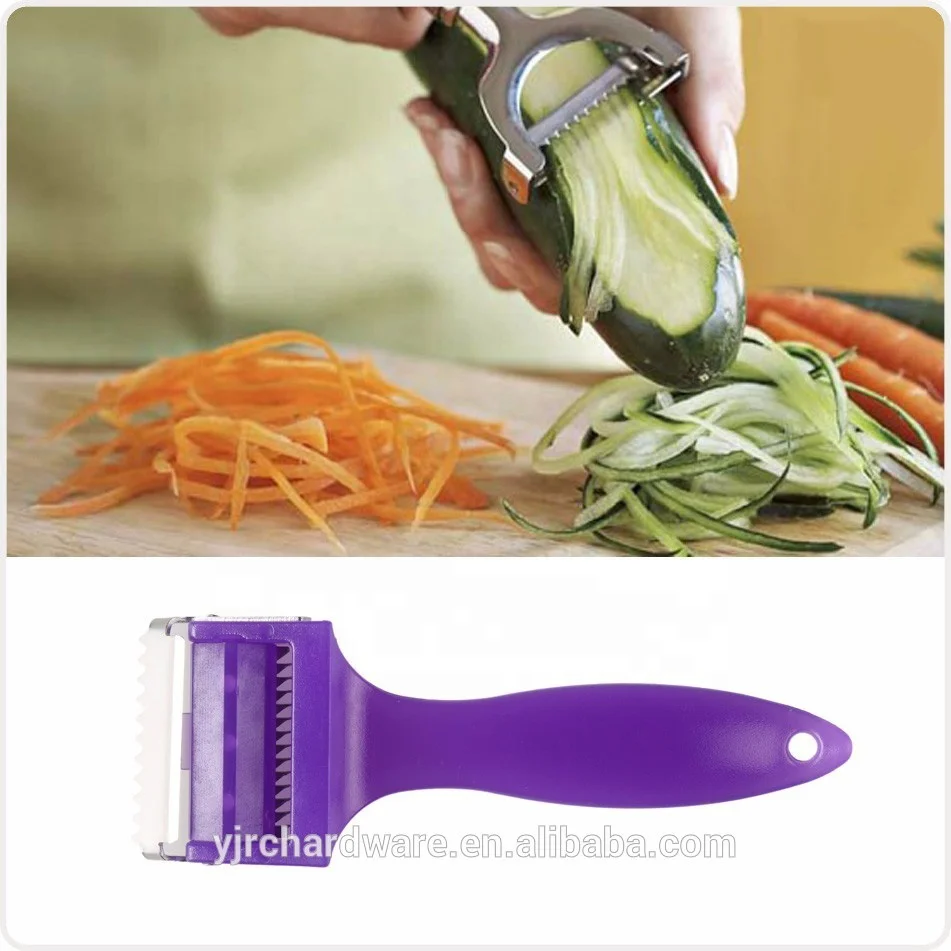 Custom Kitchen Gadgets Cucumber Carrots Potato Skin Premium Quality Swivel Multi Vegetable Peeler Purple Stainless Steel Support