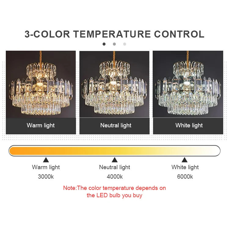 K9 crystal gold pendant light modern high chandeliers ceiling luxury pendant light