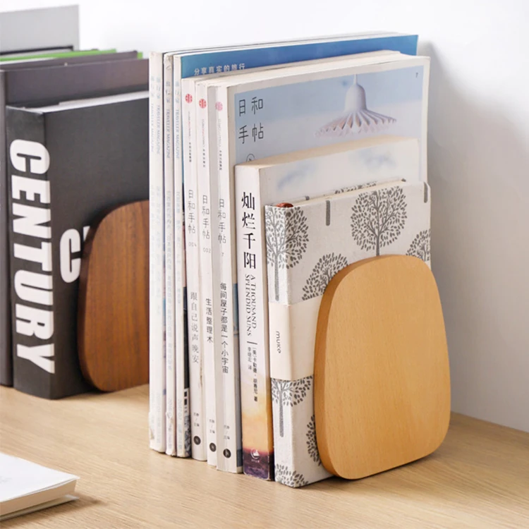 Creative office students wooden decorative book holder simple book block wood bookstand