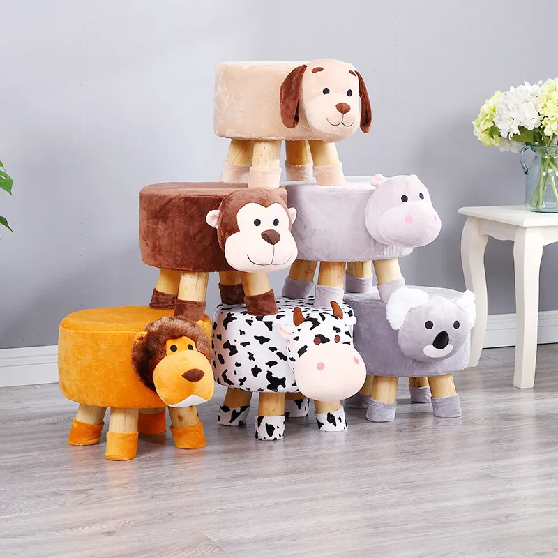 Креативная детская маленькая скамейка, низкие табуретки для собак, бархатная пуфик-оттоманка, Современная табуретка для животных