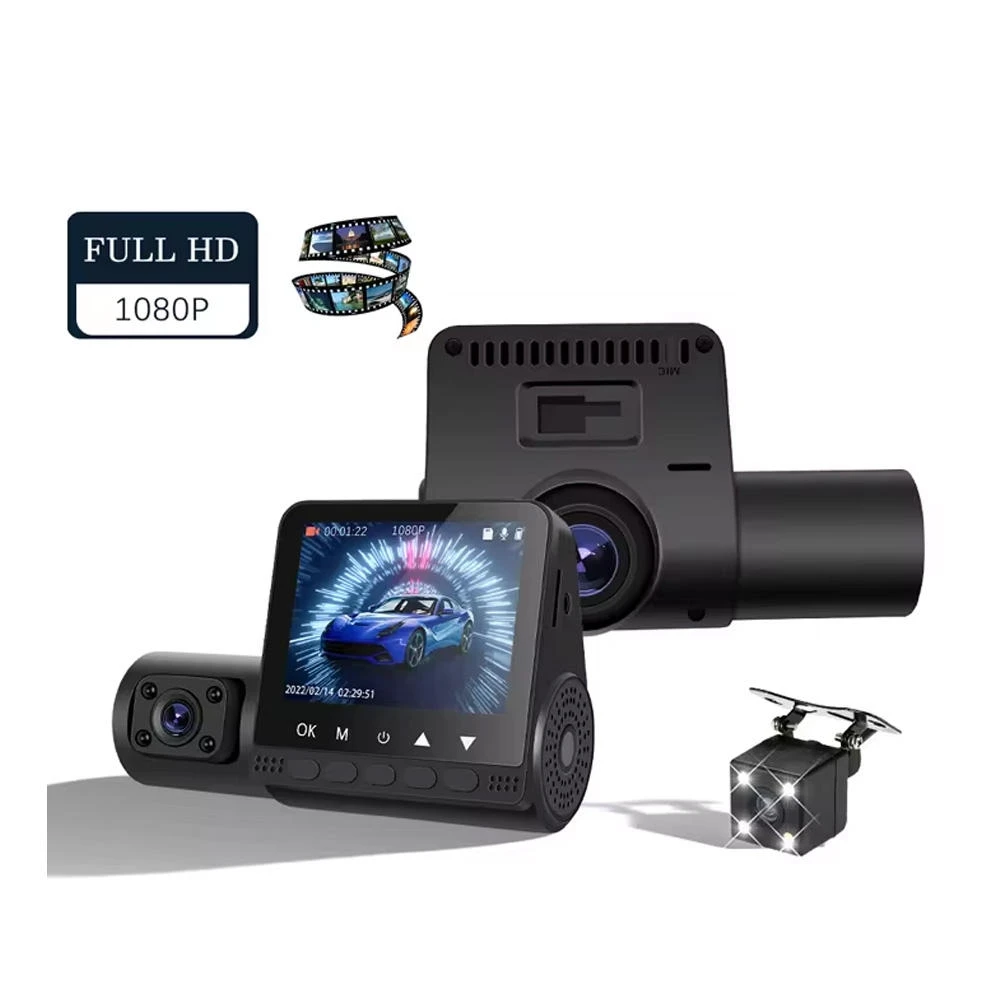 Автомобильная камера с двойным объективом 2 5 дюймов полный 1080P HD видеорегистратор парковочный монитор ночного видения Автомобильный автомобильный