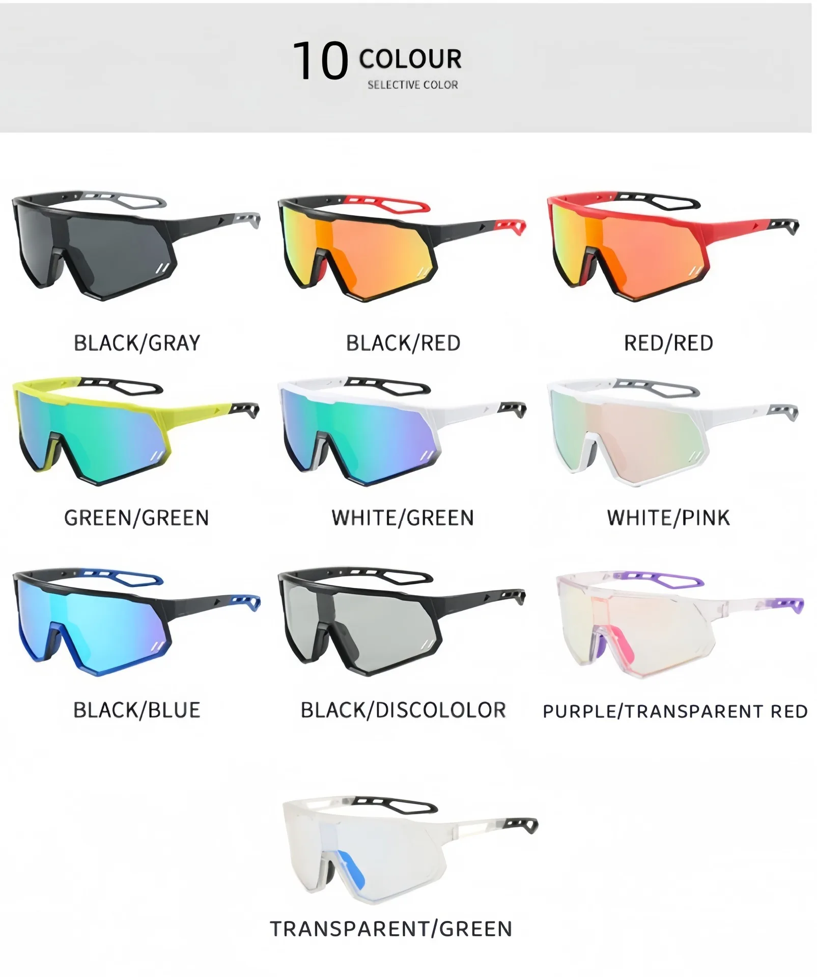 Factory Price wholesale men women outdoors Color-changing sun glasses Photochromatism Polarized Cycling Mountain sports goggles
