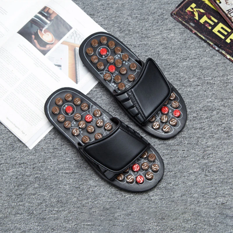 Rotating Magnetic Massage Shoes Health Fitness Acupoint Physiotherapy Slippers Acupressure Foot Massage Slippers Hot Sale Spring