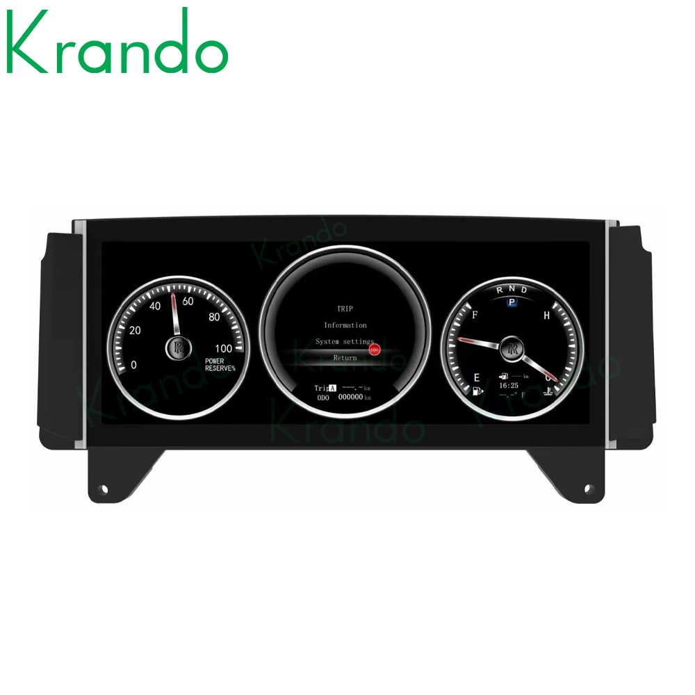 krando 12.3Inch LCD Dashboard Panel Virtual Digital Instrument Cluster for Rolls-Royce Phantom Family2004~2013 speed lcd display