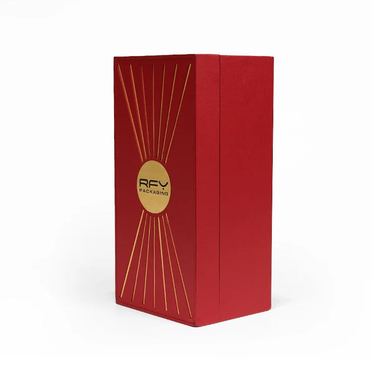 Speciality Wine Gift Boxes Personalized Custom Satin Wine Box Red Whisky Wine Bottle Box Cardboard