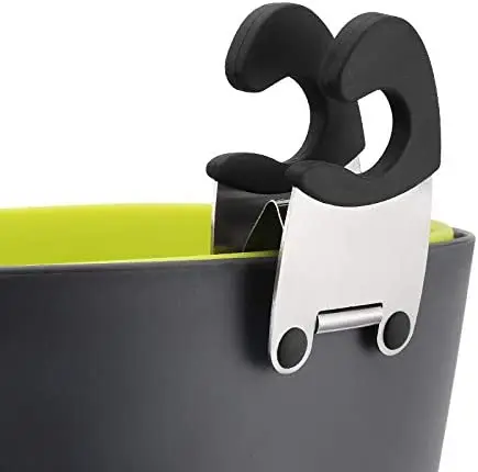 Pot Clip Stainless steel pot holder for Spoon Rest Silicone and Anti-Scald Grip Soup clip
