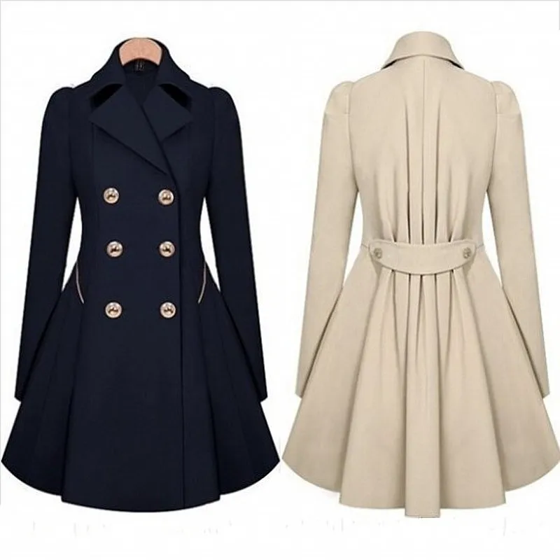 Office Slim fit mid length commuting jacket design Long Sleeve Coats Ladies Woman Jacket Coats