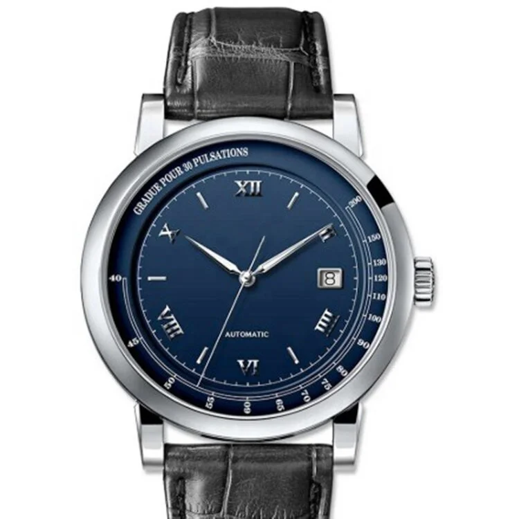 2020 New PVD Electroplated 316L Stainless Steel Luxury Fashion Men Leather Business Automatic Watch