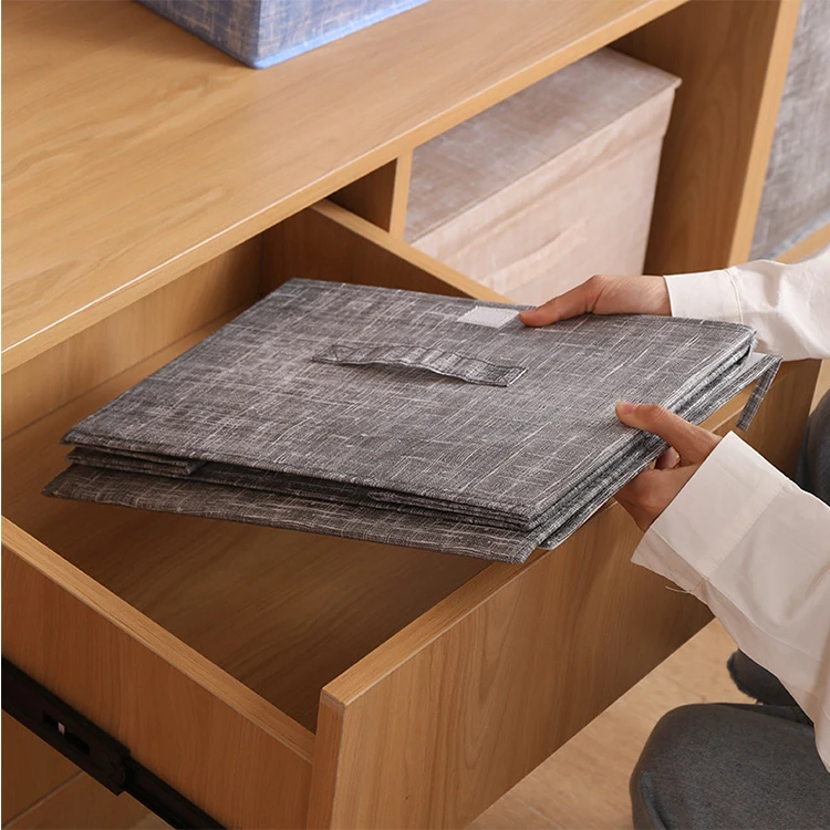 Supply House Non Woven Fabric Toy Cloth Storage Box Drawer Wardrobe Clothes Organizer Home Foldable Storage Boxes Organizer