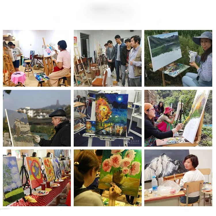 Paint White Painting Hand-painted Linen Creativeatte Handmade Diy Digital Color Hot Sale Products Acrylic 380gsm 1 Roll 40m/50m