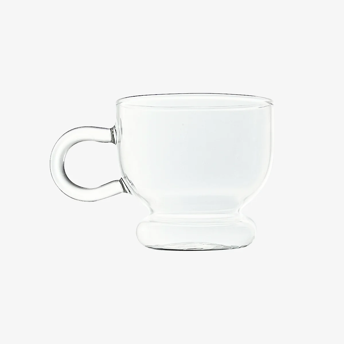 Factory High Quality Hand Blown Borosilicate Aesthetic mini Dessert Tea Coffee Glass Tea Cup with Custom Made Design Mark Log