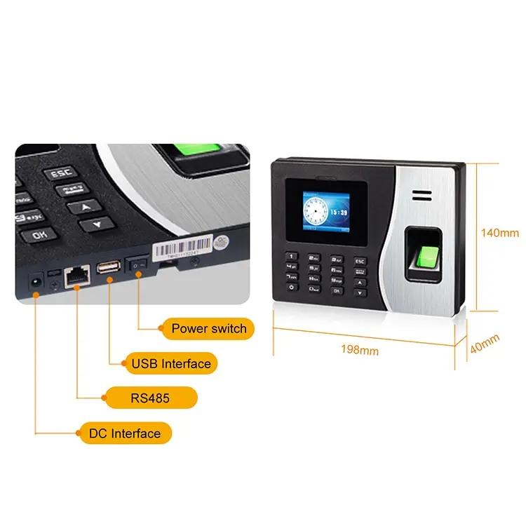 Staff Time In Time Out Online Fingerprint Wifi SDK Biometrics Finger Print Time attendance Machine