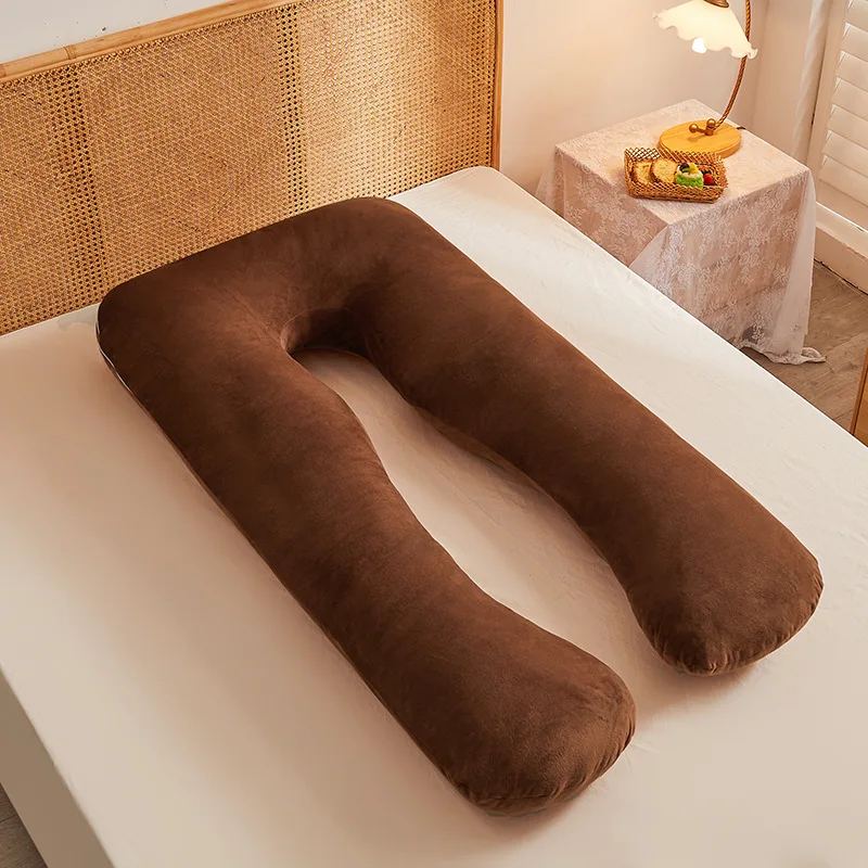 Factory Price Fast Delivery U Shape Full Body Pillow Pregnant Woman Pillow Maternity Pillow With Washable Velvet Cover