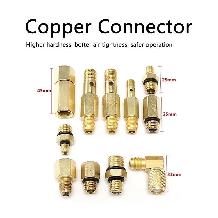 YIZHE TU-114 Fuel Gasoline Injector Injection Pump Pressure Tester Gauge Tool Kit