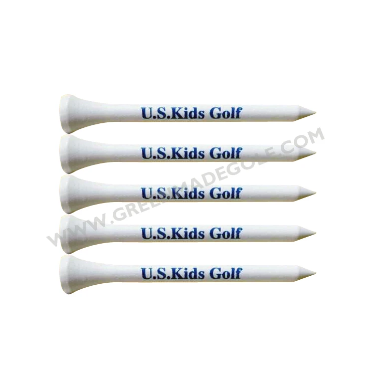 White Logo Printing wooden Golf Tees Easy Return Manufacturers Direct Golf Tees Wholesale Custom Printed tees