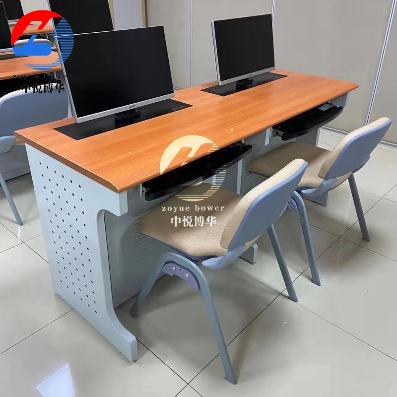 electric motorized monitor lift computer desk school classroom training table