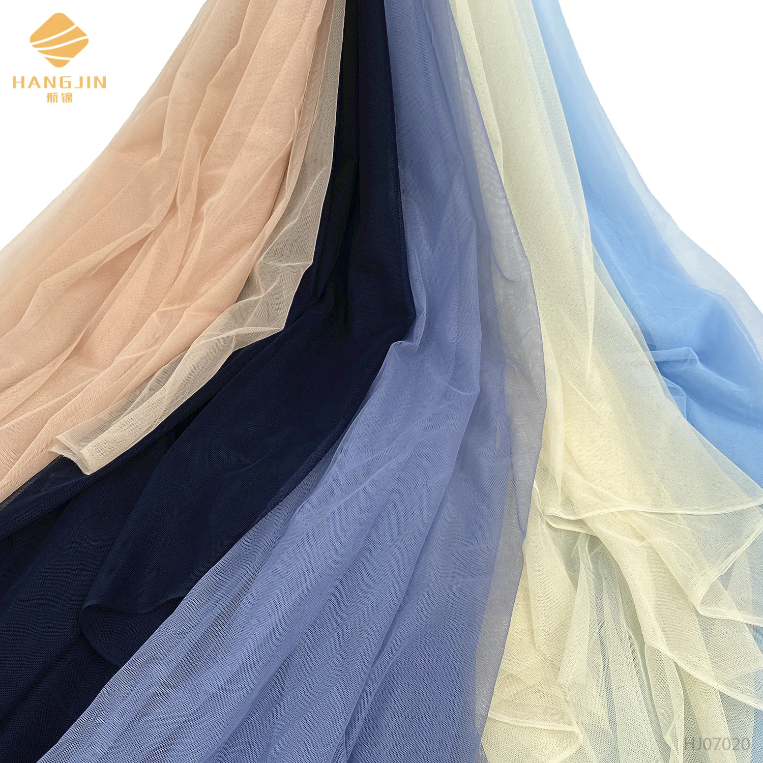 Wholesale polyester tulle fabric illusion mesh net color tulle for tutu dress decoration