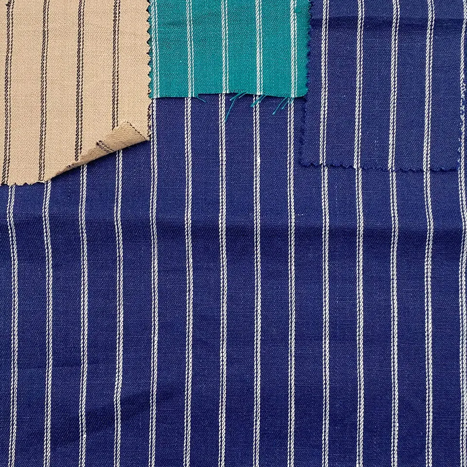 wholesale factory retail price woven dyeing fibre 55% linen 45% viscose blended fabric