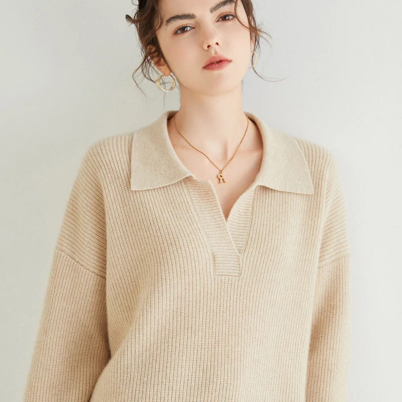 2022 new crew neck Cashmere Womens oversize Sweater solid 100%cashmere sweater