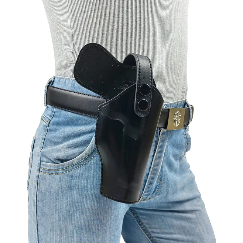 Cowhide holsters stock quick draw waist tactical left and right bag G17 G19 leather holster