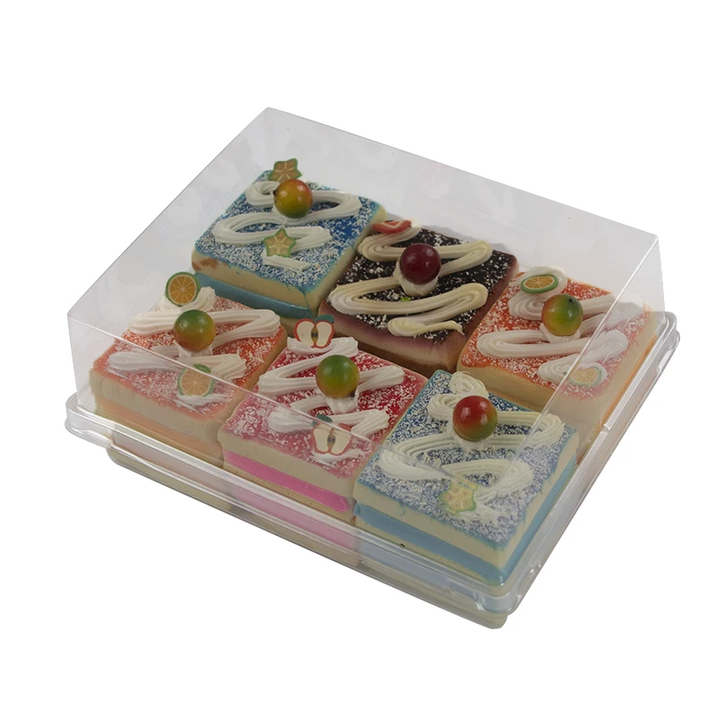 PET Thermoform plastic Macaron packaging box cake packing container pastry bakery tray