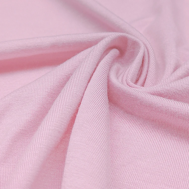 China Wholesale Cheap Viscose Fabric Jersey Material, Solid 92 Ecovero Viscose 8 Spandex Jersey Fabric for Sale/