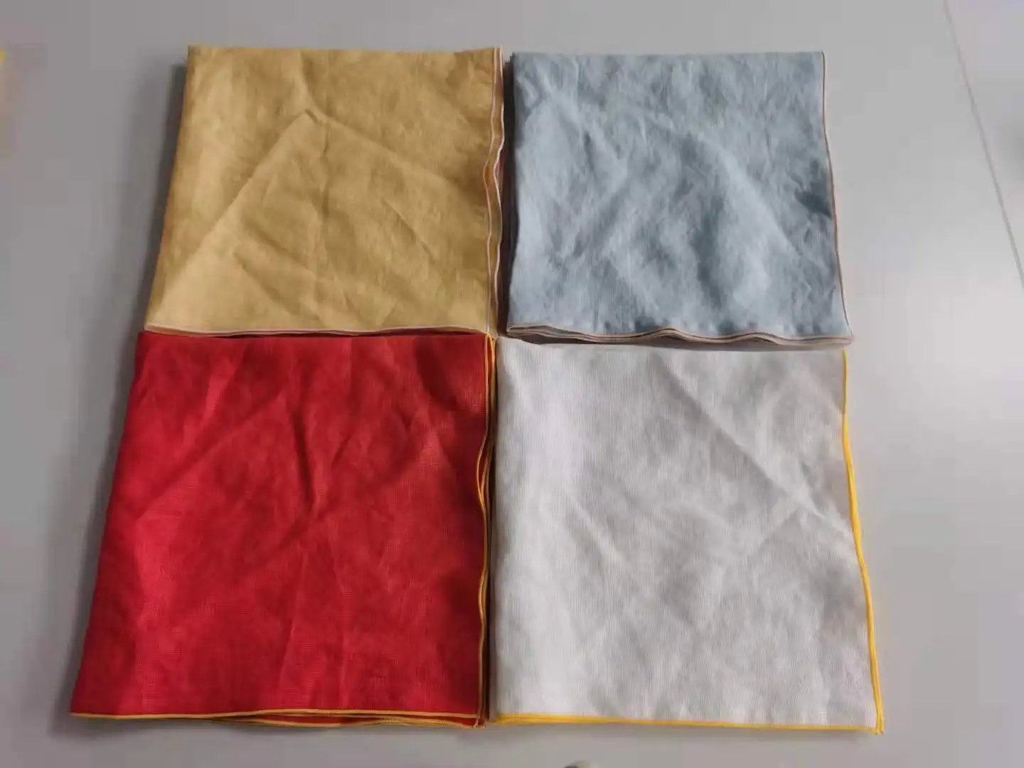 popular narrow hem, locking/scrolled up hem high quality French pure flax linen napkins with stone washing for wholesale ,rent