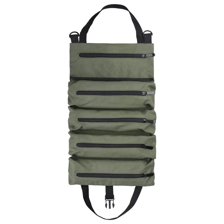 Factory OEM Multi-Purpose Canvas Wrench Roll Organizer Tool Roll Bag