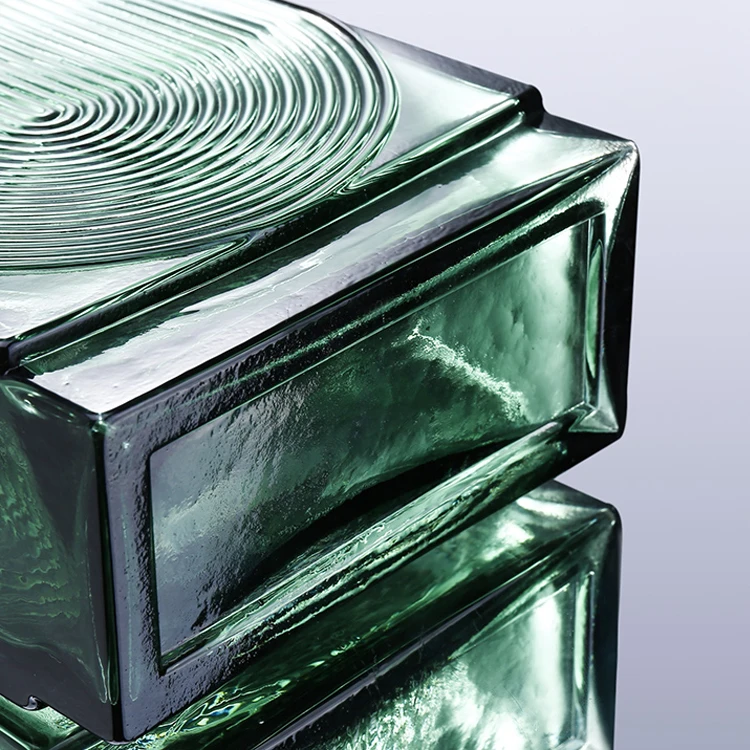 Wholesale modern desktop decorative handblown rectangular glass vases coloured glass vase home decoration