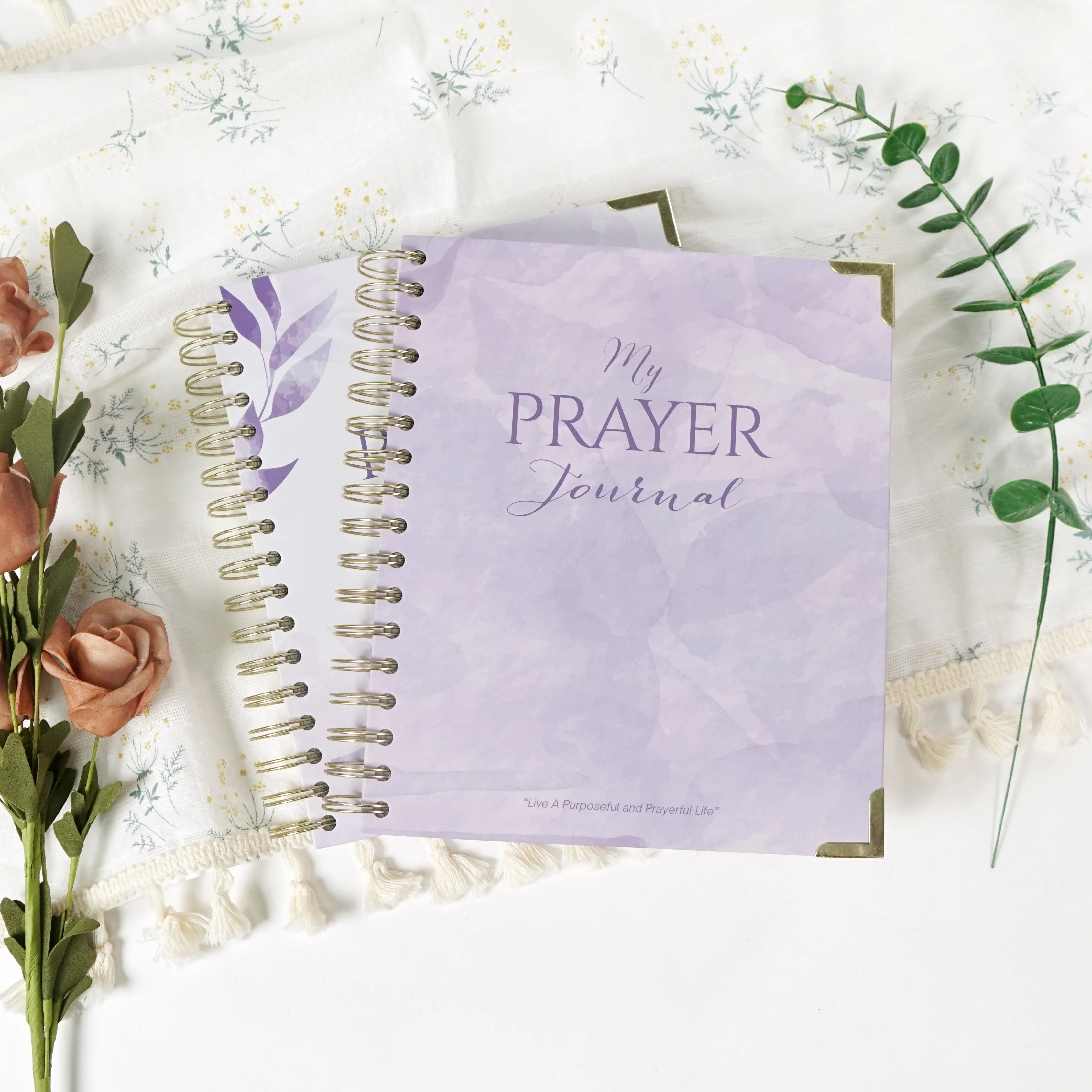 2025 New Product Custom Prayer Journal Planner Printing Hardcover Gratitude Self Care Notebook Wellness Prayer Journal For Women
