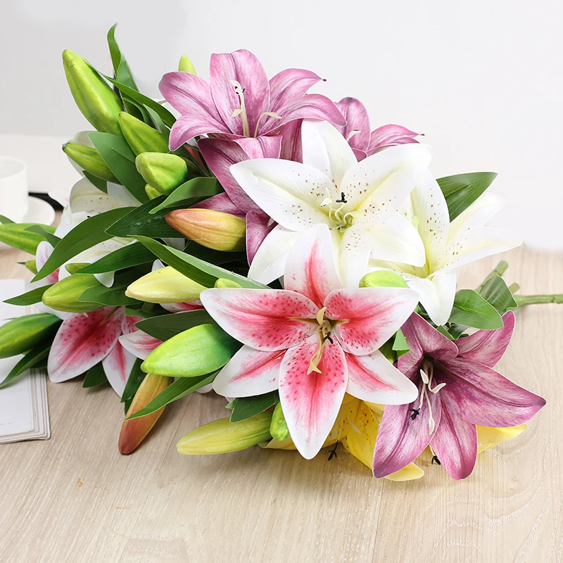Wholesale Real touch Artificial Calla Lily in Bulk Lily Flower Pu Tropical Lily Decoration Flower