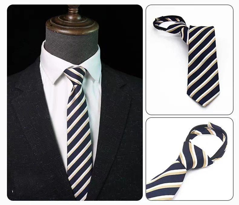 Custom Popular fancy design wholesale microfiber classic vertical stripe necktie 100% polyester school uniform black ties